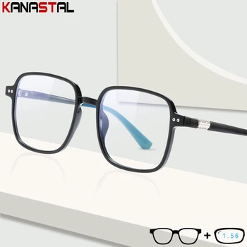 Erkekler CR39 lensler okuma gözlüğü kadın reçete optik miyopi presbiyopik gözlük mavi ışık engelleme TR90 gözlük çerçevesi