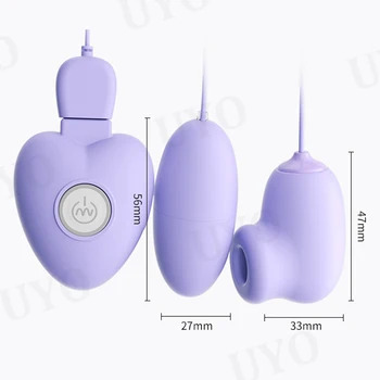 2 İN 1 Vibratör Klitoral Emme Stimülatörü Titreşimli Yumurta Silikon Su Geçirmez Vibratör Kadın Seks Oyuncak G Noktası Yetişkin Ürünleri