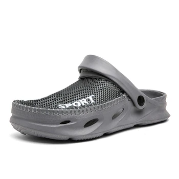 Serin Spor Sandalet Erkekler Yumuşak Yaz Açık Terlik Çabuk Kuruyan su ayakkabısı Erkek Nefes Örgü Plaj Sandalet Tatil için
