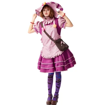 Şeker Büyücü Lulu Kostüm Yetişkin Hizmetçi Önlük Üniforma Kıyafet Kadın Oyunları Acı tatlı Lulu Cosplay Kostümleri Cadılar Bayramı İçin