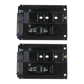 2X Siyah Kılıf CY B + M Soket 2 M. 2 NGFF (SATA) SSD 2.5 SATA Adaptörü İçin 2230/2242/2260 / 2280Mm M2 SSD