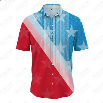 2023 Yeni Sıcak Satış Kırmızı Kontrast Baskı havai gömleği erkekler için Rahat Basit Kısa Kollu Gömlek Gevşek Büyük Boy Nefes