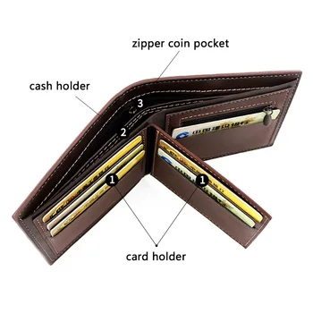 Yeni Kısa Erkek Cüzdan kart tutucu Klasik Erkek Cüzdan Para Cebi ile Fermuar Moda Buzlu İnce erkek cüzdanları Billetera Hombre