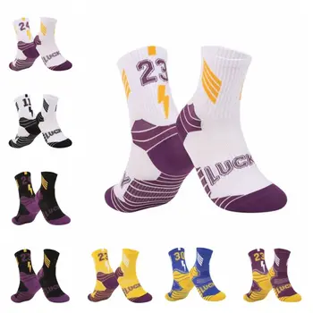 1 Çift Pamuk futbol çorapları kaymaz basketbol çorapları Moda Havlu Çorap Futbol Basketbol Bisiklet Spor Sürme Yürüyüş