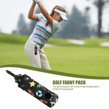 Golf Topu Çantası Taşınabilir Mini Golf Topu Bel Paketi Tutabilir 3 Golf Topları 3 Çivi çanta bel kemeri Klip Golf Aksesuarları