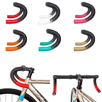 Yol Bisiklet Gidon Bandı Renkli Degrade Renk Bisiklet Bantları EVA / PU Yumuşak Anti-Titreşim Gidon Bar Bant Bisiklet Aksesuarları