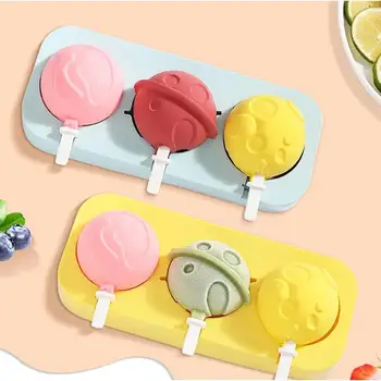 Dondurma Kalıp Karikatür Tasarım buzlu şeker Makinesi Çocuklar İçin Kolay Bırakma Silikon pişirme kalıpları buzlu şeker Makinesi Aracı Dondurucu İçin