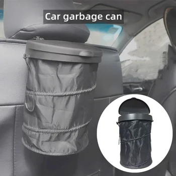 Taşınabilir araba çöp tenekesi Kapaklı çöp sepeti Çantası Çöp Çöp Sızdırmaz Koltuk Geri Asmak çöp konteyneri Seyahat saklama çantası