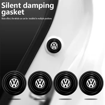 Araba Silikon Kapı Şok Çıkartmalar Emici Ses Geçirmez Tampon İskele VW Volkswagen Golf Polo Passat Tiguan Touran Jetta