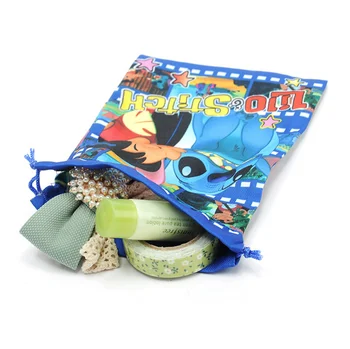 Anime Disney Lilo ve Stitch Nonwoven İpli Çanta Dikiş Parti Süslemeleri hediye çantası Çocuk Doğum Günü Partisi Bebek Duş Malzemeleri Hediyeler
