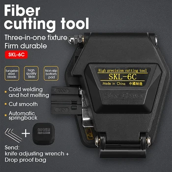 Fiber cleaver SKL-6C kablo kesme bıçağı FTTH fiber optik bıçak araçları kesici Yüksek Hassasiyetli Fiber Cleavers 16 yüzey bıçak