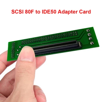 SCSI80F IDE50 SCSI SCA 80 Pin 50 Pin IDE Dönüştürücü Kartı Bilgisayar Sabit Disk Adaptör Kartı Modülü Kurulu