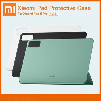 Orijinal Xiao mi Pad 5 Pro Tablet Koruyucu Kılıf Kabuk PU deri katlanır manyetik mi Pad 5 Pro 12.4 kapak