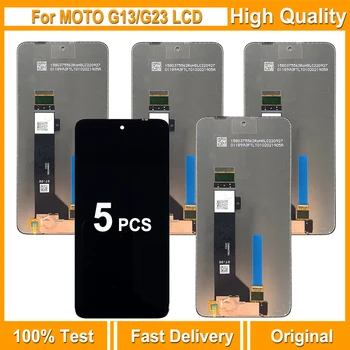 5 Adet / grup Orijinal Motorola Moto G13 LCD ekran dokunmatik ekranlı sayısallaştırıcı grup Yedek Parçalar MOTO G23 LCD
