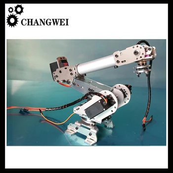 CNC DIY 6 Eksenli Robotik Kol Abb Endüstriyel Robotik Kol Modeli Manipülatör ile 6 adet MG996R, insan Modeli 0A Eğitim Öğretim