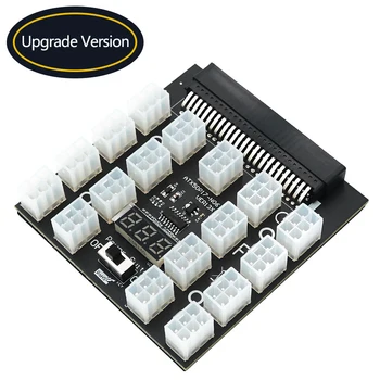 12V Güç Kaynağı Breakout Adaptör Konnektörü LED Ekran Güç Modülü PC için ETH / BTC Madencilik 17 Port 6Pin Kurulu