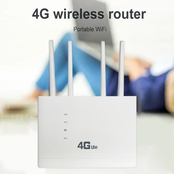 4G Kablosuz Yönlendirici ABD/AB Tak WİFİ yönlendirici 150Mbps Modem Harici Anten Sim Kart Yuvası İle 4 Ağ Bağlantı Noktası Ev Ofis için