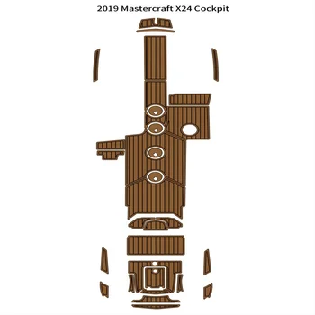 2019 Mastercraft X24 Kokpit Pedi Tekne EVA Köpük Sahte Tik Güverte Zemin Mat Döşeme Destek Kendinden Yapışkanlı SeaDek Gatorstep Tarzı