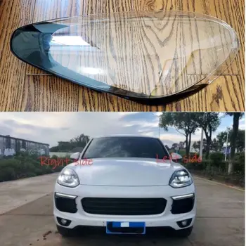 Araba far camı Porsche Cayenne 2015 2016 İçin 2017 Araba Far Far Lens Otomatik Kabuk Kapak