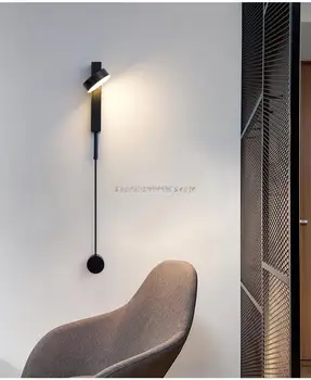 Modern basit aydınlatma modern tasarım LED aydınlatma kapalı duvar lambası döner karartma duvar anahtarı duvara monte dekoratif roo lamba