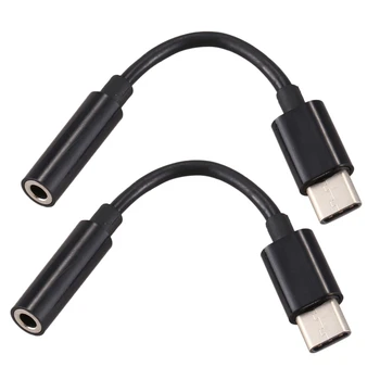 2X USB C İla 3.5 Mm Kulaklık / Kulaklık jak kablosu Adaptörü, Tip C 3.1 Erkek Bağlantı Noktası 3.5 Mm Dişi Stereo Ses