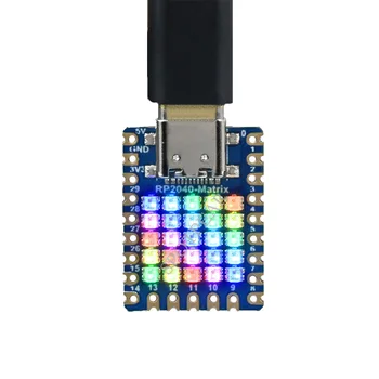 Ahududu Pi Pico Geliştirme Kurulu RP2040-Matrix Dayalı 5×5 RGB LED RP2040 Çift Çekirdekli İşlemci
