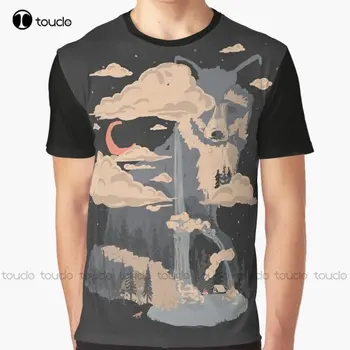 Fox Dağı'nın eteklerinde... Grafikli tişört Özel Yetişkin Genç Unisex Dijital Baskı Tee Gömlek Özel Hediye Xxs-5Xl