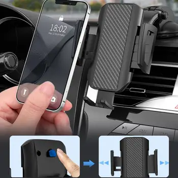 Araba telefon tutucu yuvası GPS Desteklenen Telefon Dağı Anti-Shake El Ücretsiz Mobil Braketi 360 Derece Rotasyon Evrensel araç içi telefon tutucu