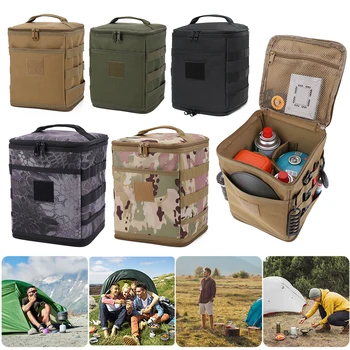 Kamp sobası saklama kutusu Taşınabilir Açık Kamp Gaz Tankı Çantası Pişirme Kabı Dayanıklı Büyük Kapasiteli Eşyaları saklama çantası