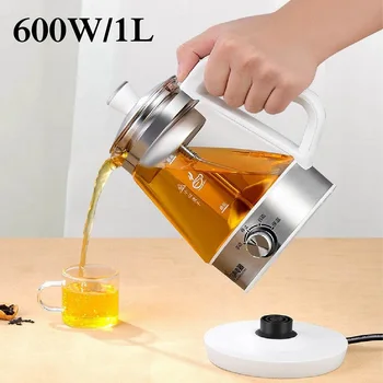 Çay makinesi Siyah çay Pu'er cam buharda demlik Otomatik ısı yalıtımı buharlı kaynatma demlik sağlık Pot ısıtma Pot 1000ML
