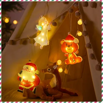 Noel süslemeleri, LED ışıkları, tatil süslemeleri, asılı ışıklar, Noel ağacı atmosfer, küçük gece ışıkları