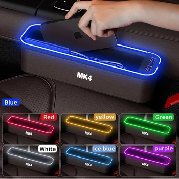 Gm Araba Koltuğu saklama kutusu ile atmosfer ışığı Volkswagen MK4 Araba Koltuğu Temizleme Organizatör Koltuk USB araba şarjı Aksesuarları