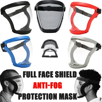 Iş Koruma Maskesi Filtreler İle Şeffaf Yüz Koruyucu Anti-sis Yüz Maskesi Motosiklet Bisiklet Bisiklet Tam Yüz Kalkanı