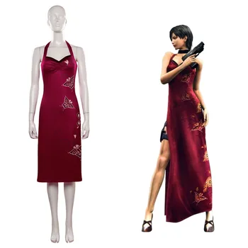 Oyun Resident 4 Ada Wong Cosplay Elbise Kostüm Kıyafet Yetişkin Kadın Kızlar Cadılar Bayramı Karnaval Elbise