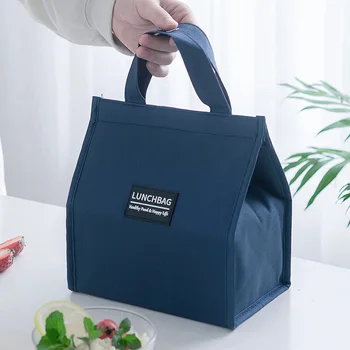 Taşınabilir Oxford Öğle Yemeği Çantaları Taze Soğutucu Kılıfı Ofis Öğrencileri İçin Uygun yemek kabı Tote Çiftler Mavi Pembe Gıda Konteyner Çantası