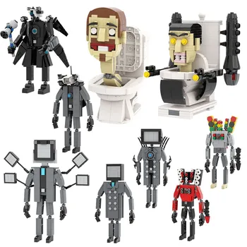 Skıbıdı Tuvalet Oyunu Kameraman TV Adam Mini Monitör Kamp Titan Sinyal Adam Karakterler Modeli Blok Yapı Tuğla Oyuncak Çocuklar İçin