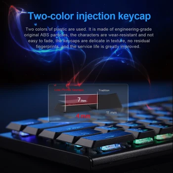 REDRAGON Horus K618 RGB desteği Bluetooth 5.0 kablosuz USB 2.4 G 3 modu Mekanik Oyun Klavyesi 104 Tuşları Bilgisayar PC Laptop için