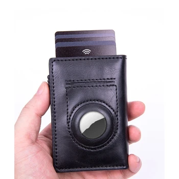 PU Cüzdan Manyetik Banka Kredi kimlik kartı tutucu RFID Engelleme Çok Yuvalı İnce Kart Durumda Erkek Çanta el çantası