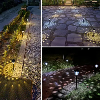 Yeni güneş enerjili zemin üstü lamba, açık avlu dekorasyon, bahçe peyzaj atmosfer, LED su geçirmez çim lambası