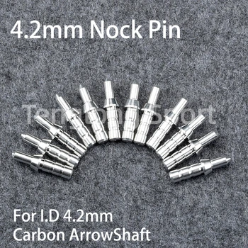 30 adet 4.2 mm Okçuluk Ok Nock Pin Alüminyum Alaşımlı Pim Dıy ID 4.2 mm Karbon Ok Avcılık ve Atıcılık Spor