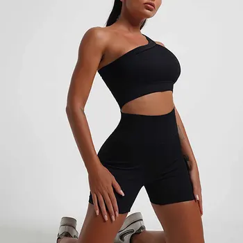 Spor Seti egzersiz kıyafetleri Kadınlar için Dikişsiz Şort Spor Sutyeni Takım Elbise Yüksek Bel Şort Kadın Eşofman Yoga Seti Spor Giyim