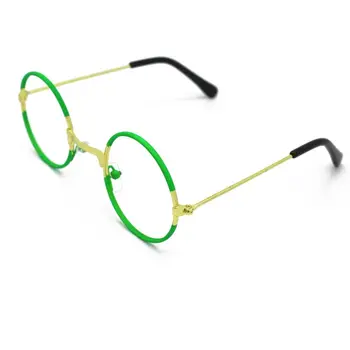 Sahne Cosplay gözlük moda hediyeler Retro yuvarlak gözlük Anime oyuncak Metal çerçeve Cadılar Bayramı