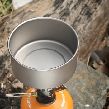 Titanyum Kaseler Kamp Kupa Açık Sofra Su Bardağı Tencere Kaseler Tencere Gıda Kabı Kamp Yürüyüş İçin