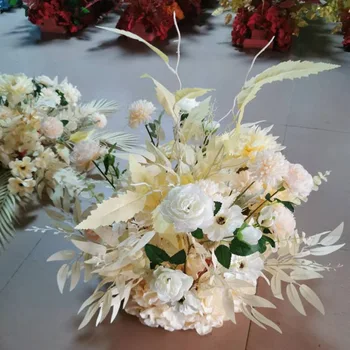 10 adet düğün yol kurşun çiçek düğün T sahne sahne dekorasyon çiçek Mori çiçek sıra Roma sütun zeytin dalı yol kurşun çiçek