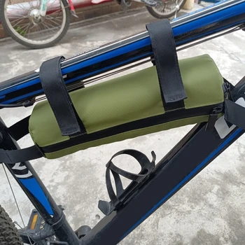 Bisiklet Soğutucu Çanta Eyer saklama çantası Katlanabilir Gidon Alet Çantası, Yuvarlak Varil Şekli Su Geçirmez Rulo Çanta Yan Bagaj