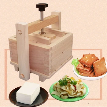 DIY Ahşap Tofu Pres Kalıp Seti Ev Yapımı Peynir Tofu Kalıp soya peyniri Tofu Yapma Kalıp Mutfak Aksesuarları Pişirme Aracı