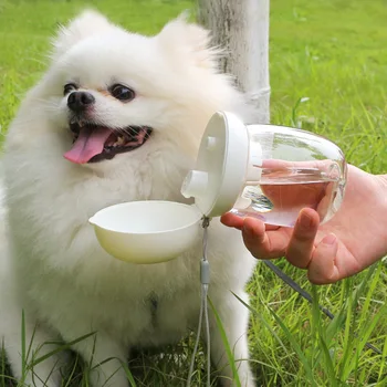 Pet Köpek Beraberindeki Fincan Pet Bardak Su Şişesi Plastik Taşınabilir Su Bardağı seyahat tipi kupa Açık Besleme Suyu İçme
