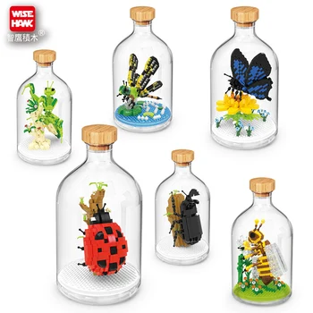 Hayvan yapı taşları Set böcek oyuncak Monarch kelebek oyuncaklar Doğum Günü Hediyeleri
