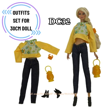 30cm BJD Bebek Moda Kıyafetler DC32 1/6 Barbie Blythe Doll MH CD FR SD Kurhn Giysi Aksesuarları Kız Oyna Pretend Oyun Oyuncak