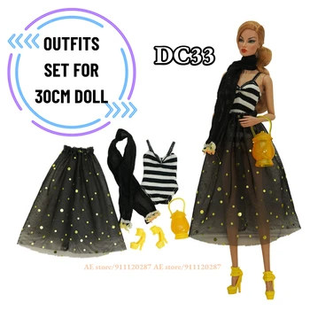 30cm BJD Bebek Moda Kıyafetler DC32 1/6 Barbie Blythe Doll MH CD FR SD Kurhn Giysi Aksesuarları Kız Oyna Pretend Oyun Oyuncak